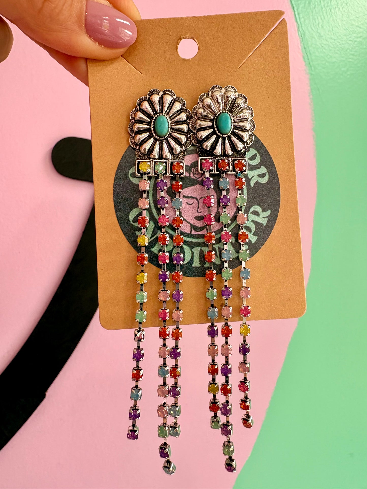 ARETES SILVER Y PASTEL