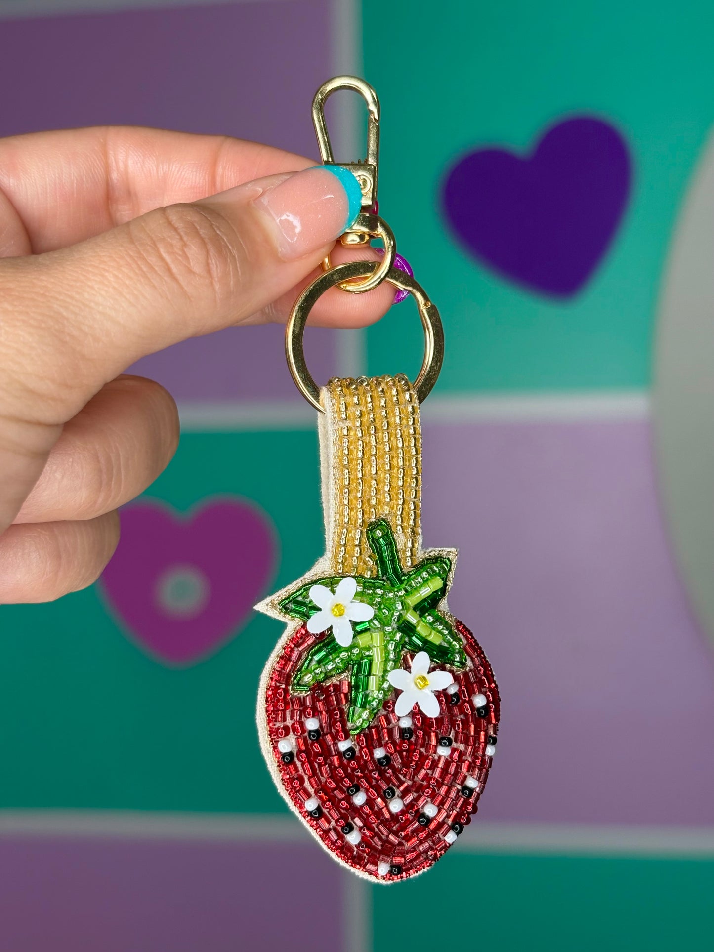 LLAVERO/BAG CHARM FRESA 🍓 DE 🇮🇳