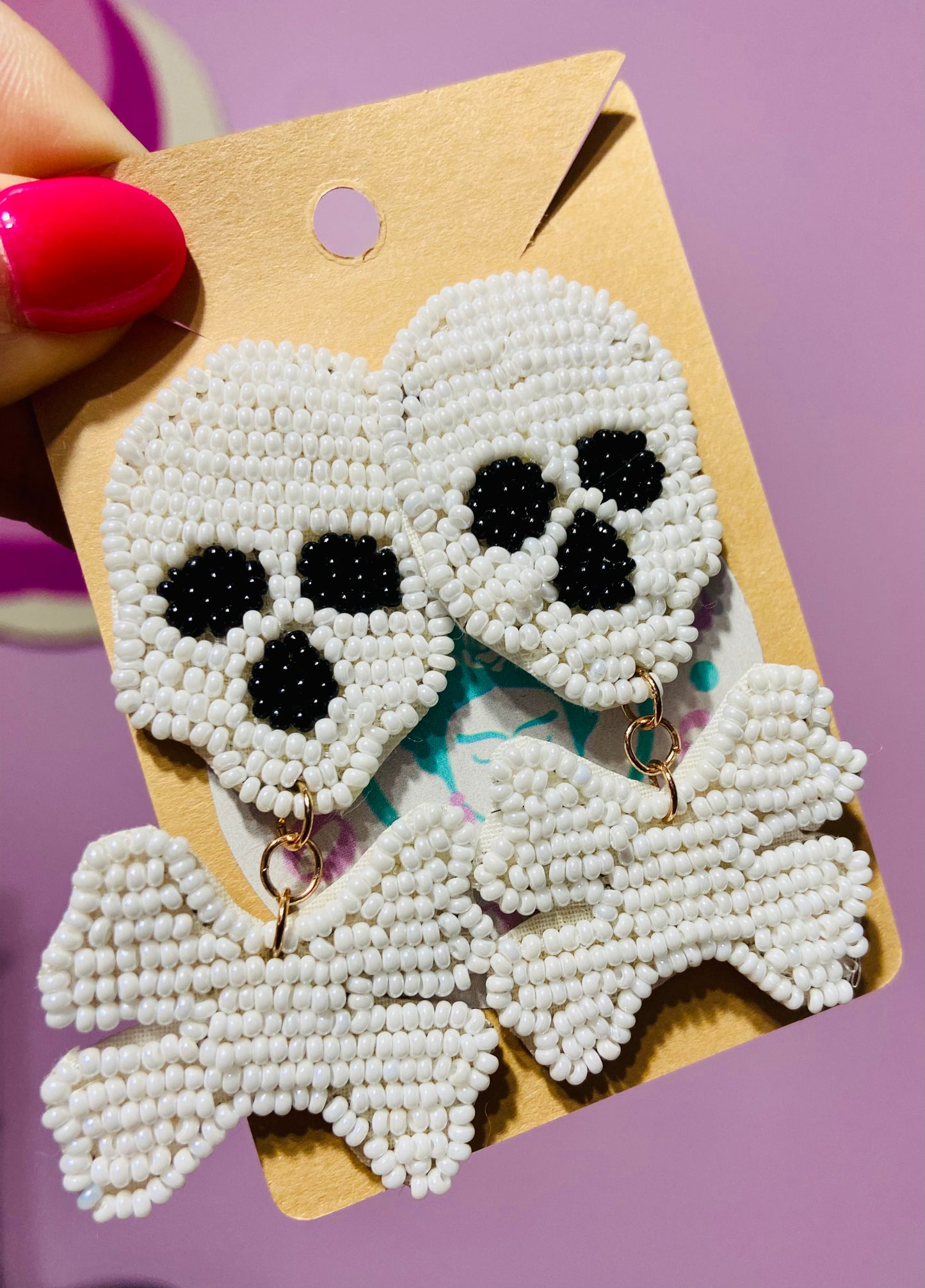 ARETES SKULL EN BEADS