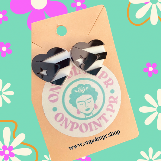 STUDS BANDERA BLANCA Y NEGRA