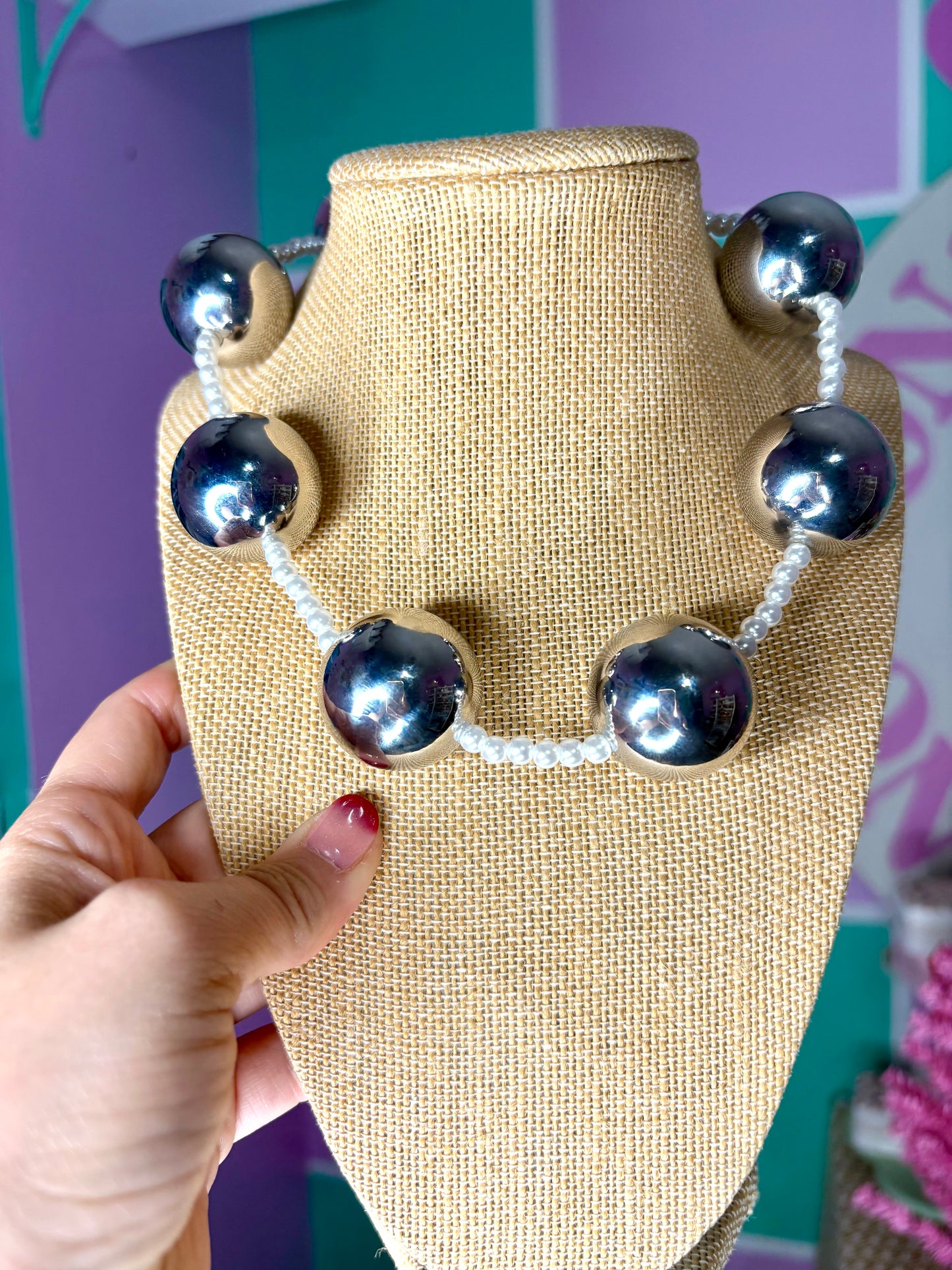 COLLAR BUBBLES SILVER