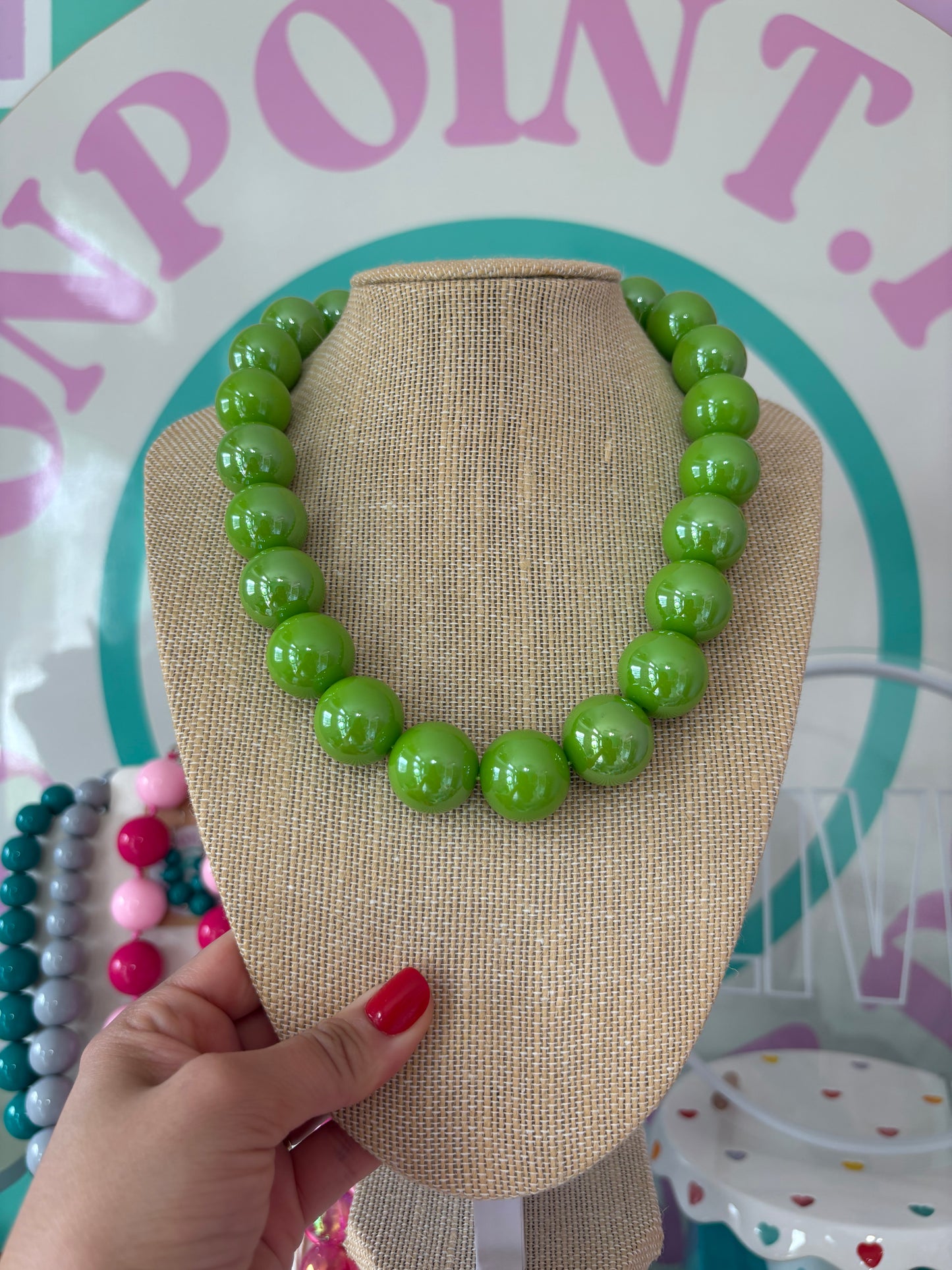 COLLAR VERDE LIMA BUBBLEGUM