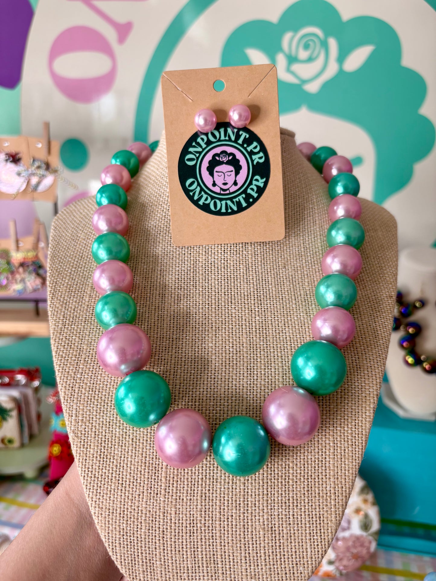 ARETES Y COLLAR MINI BUBBLES