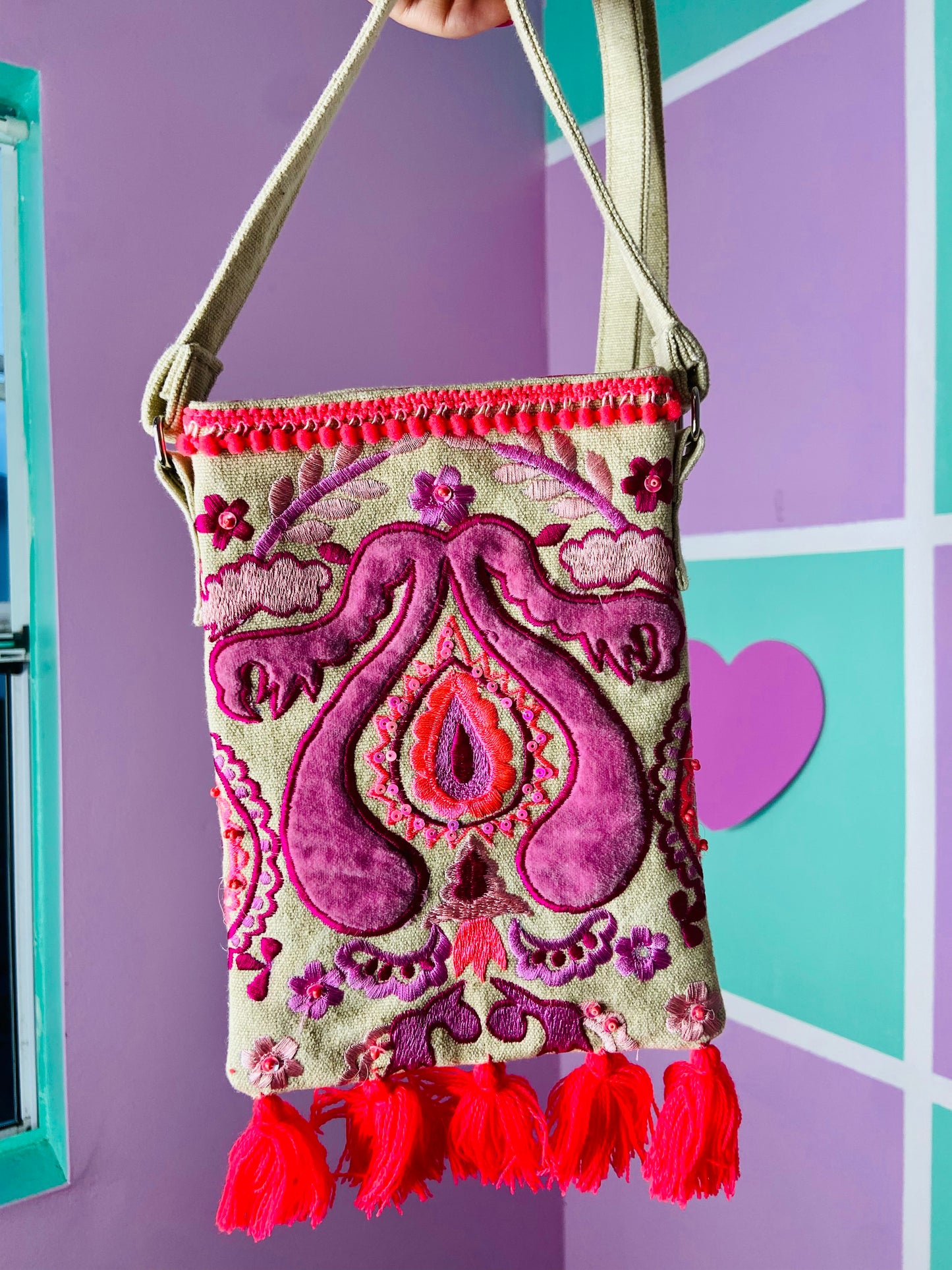 CARTERA CROSSBODY INDIA PINK