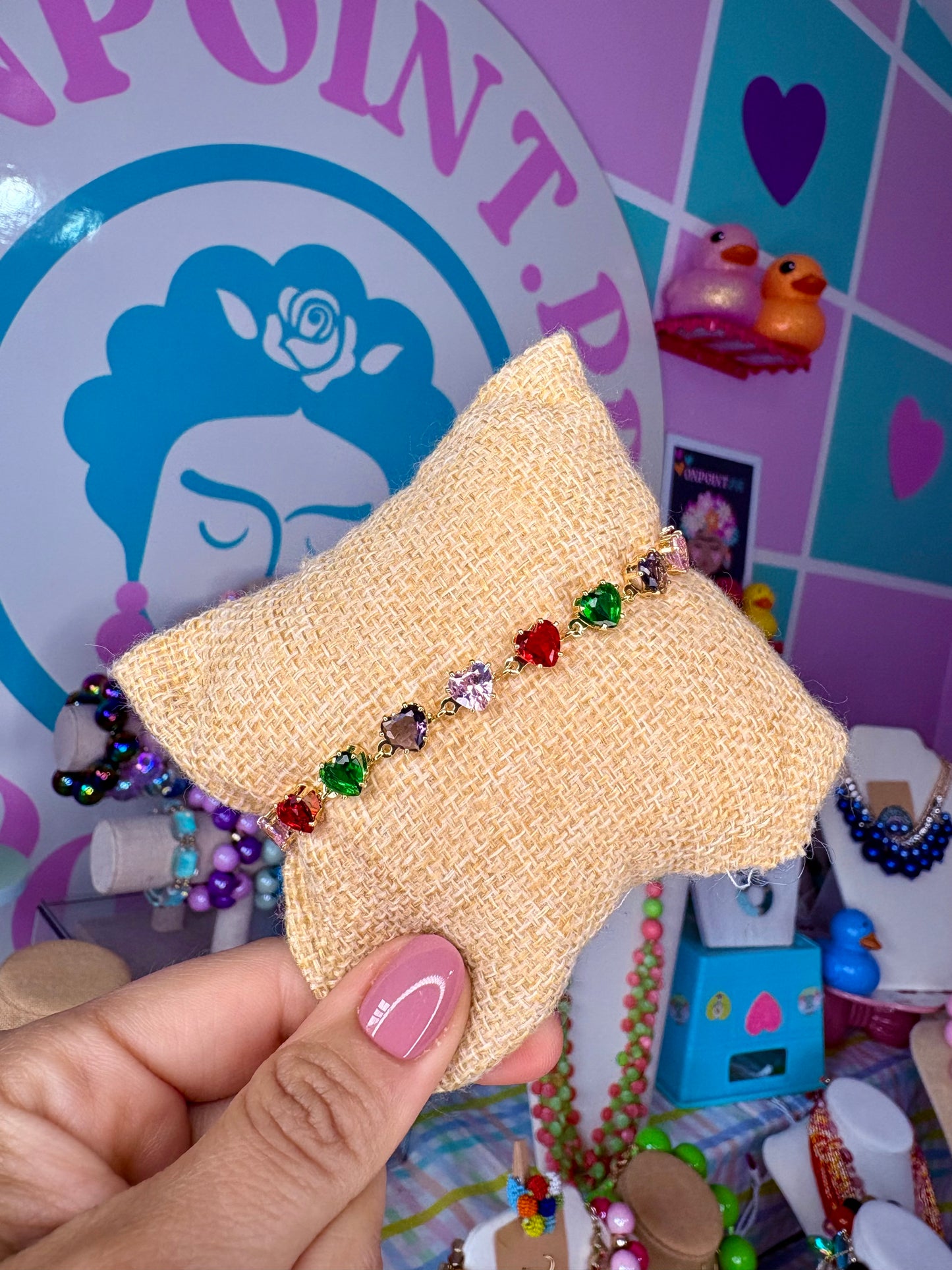 PULSERA EN STEEL DE CORAZONES