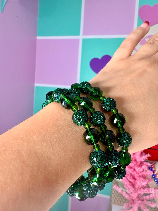 TRÍO DE PULSERAS VERDES