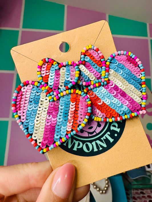 ARETES CORAZÓN COLORES