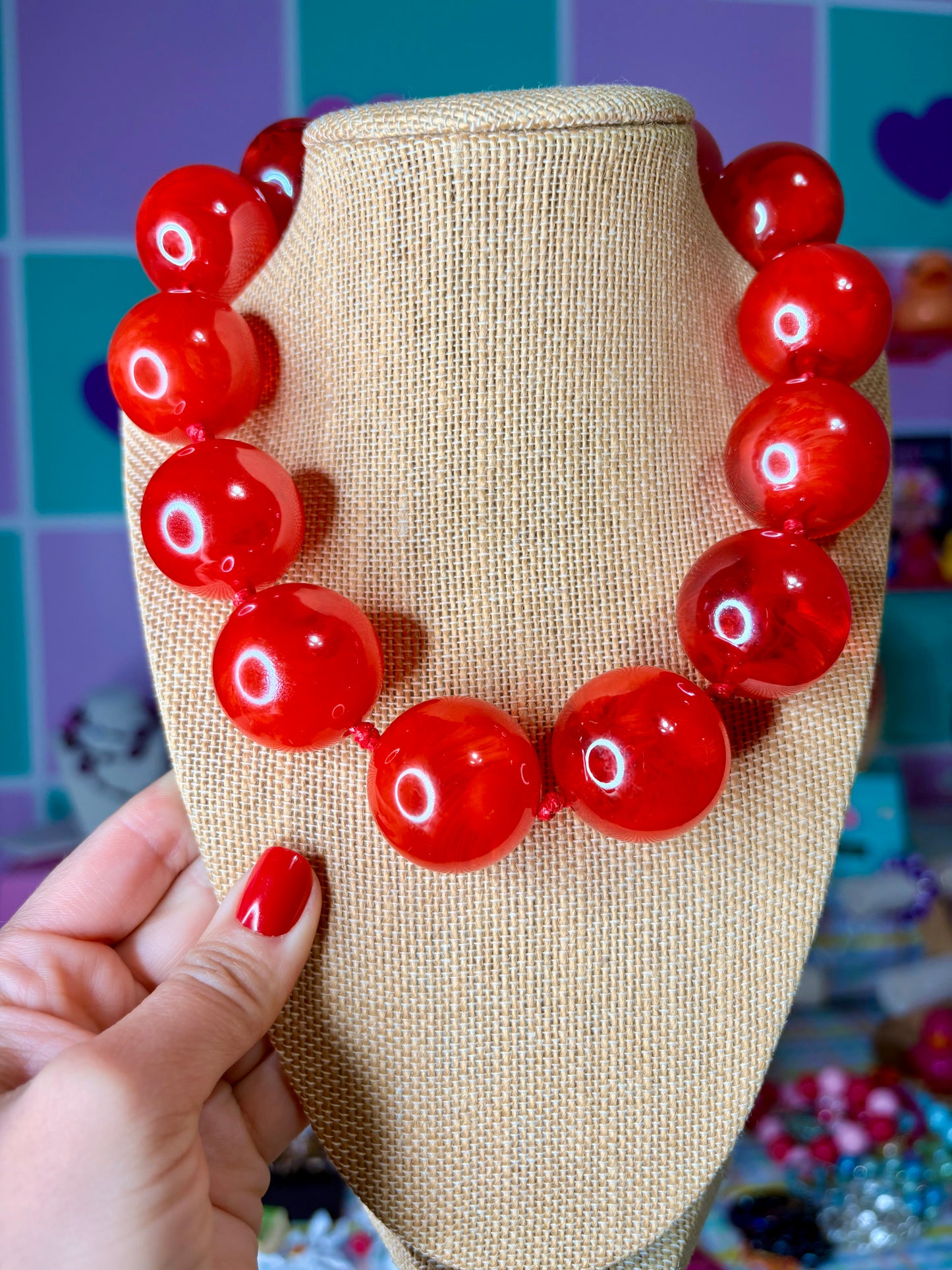 COLLAR BUBBLE ROJO