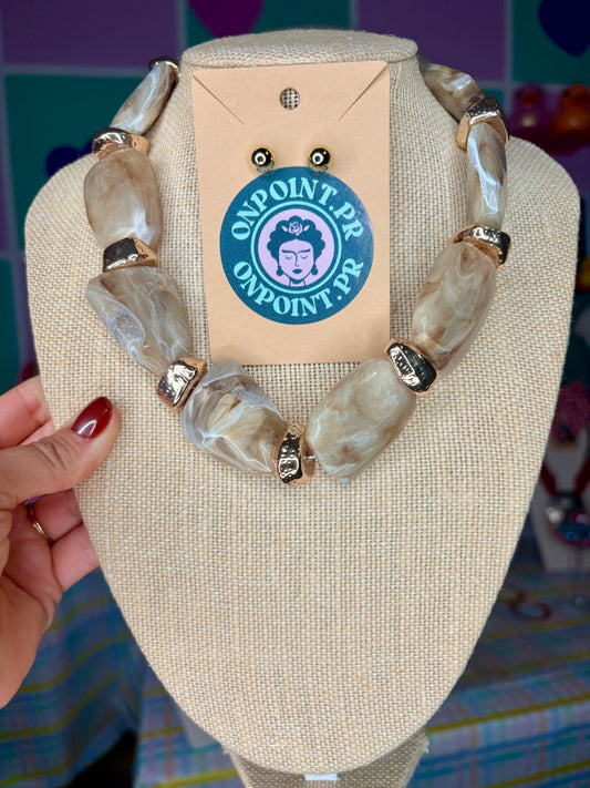 SET ARETES Y COLLAR FALL