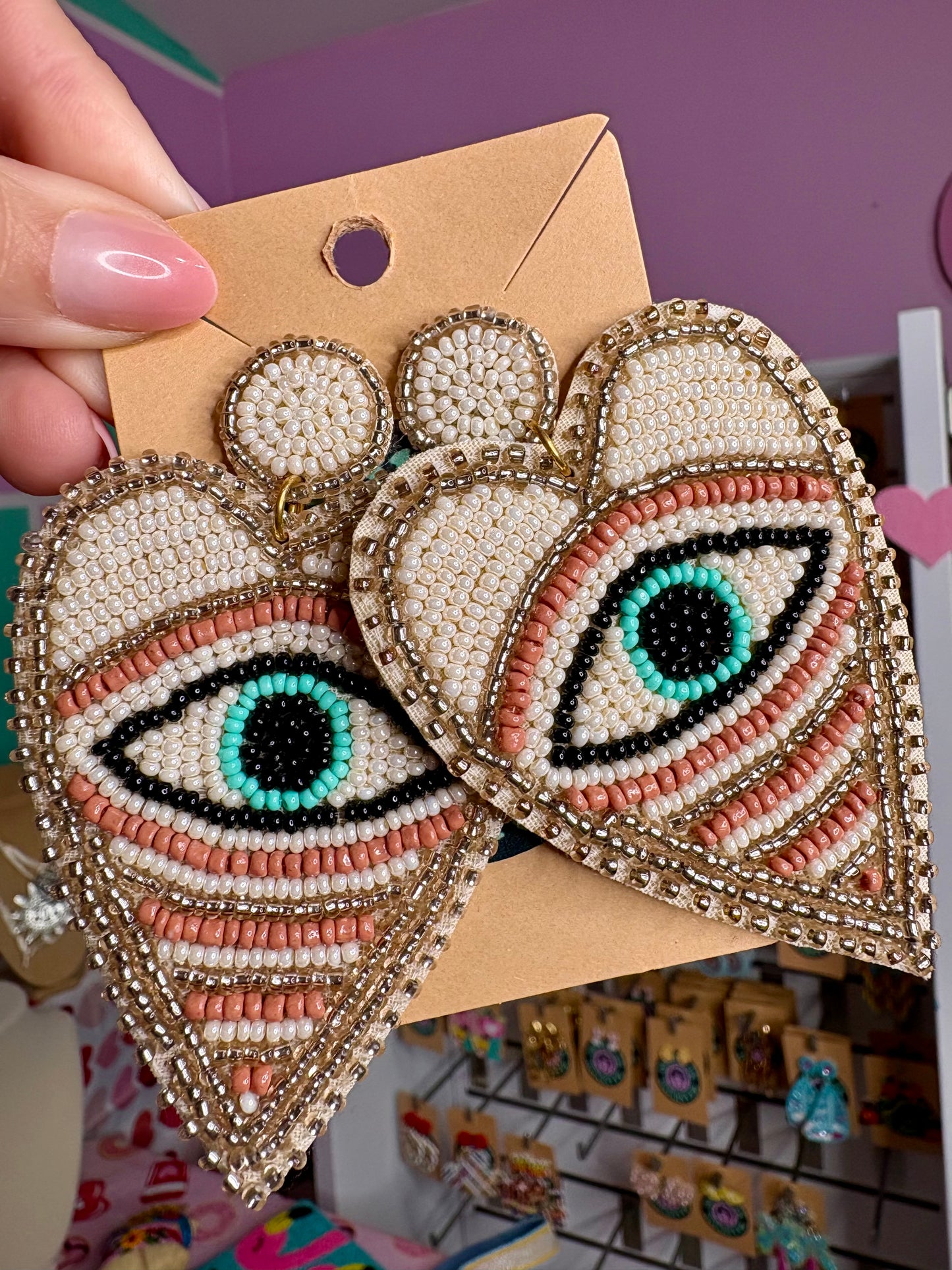 ARETES OJO CORAZÓN