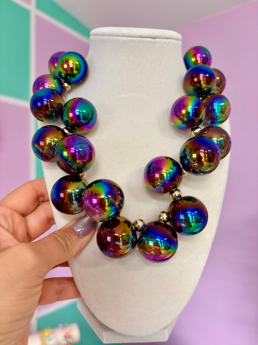 COLLAR BUBBLE 🫧 NEGRO CON EXTENSOR