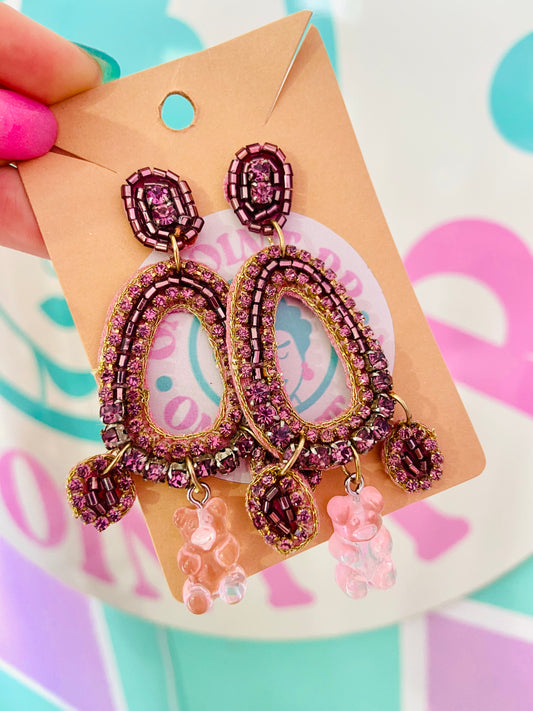 ARETES GUMMY PINK 🐻