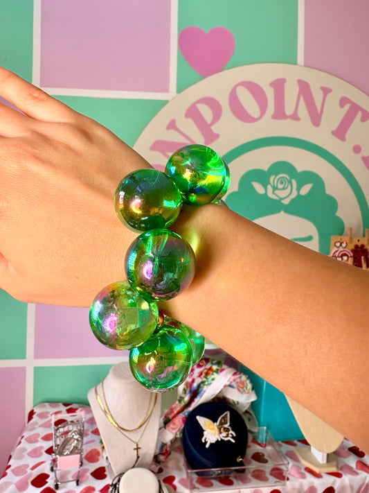 PULSERA ELÁSTICA BUBBLE 🫧 VERDE