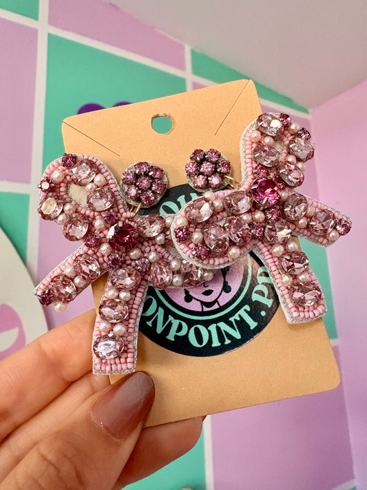 ARETES COQUETTE PERLAS Y PEDRERÍA