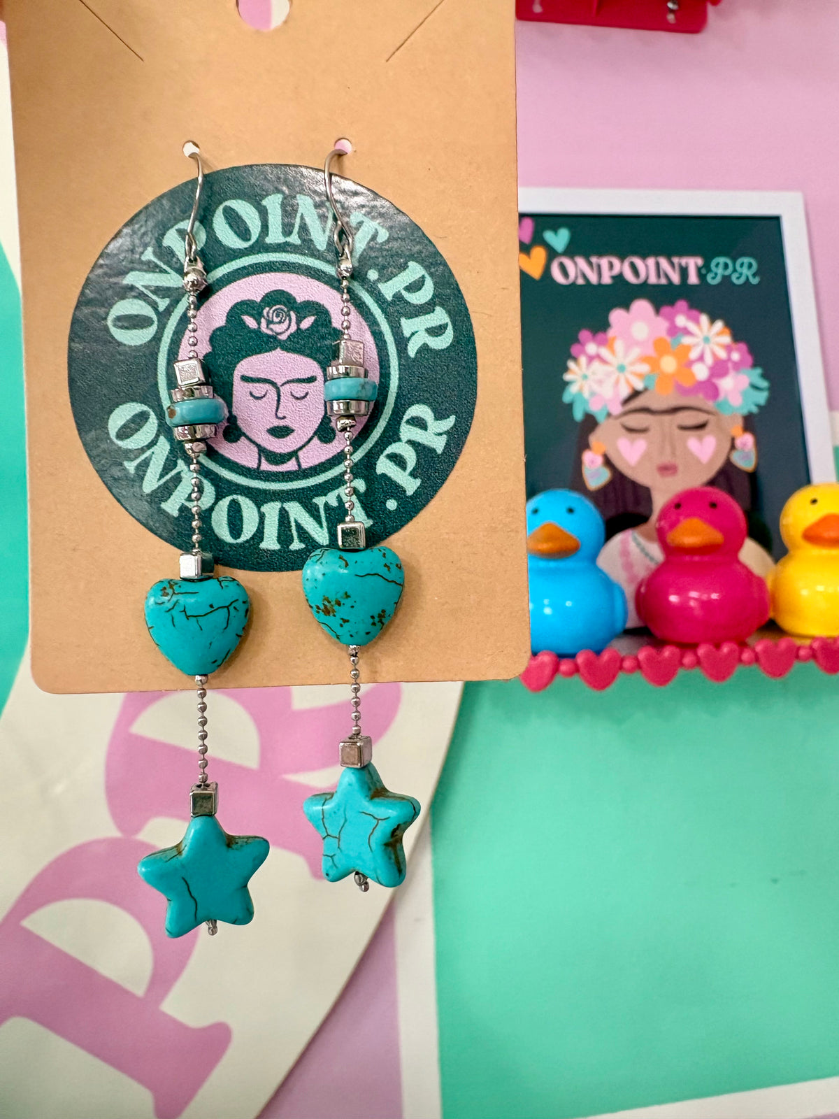 ARETES ESTRELLA Y CORAZÓN