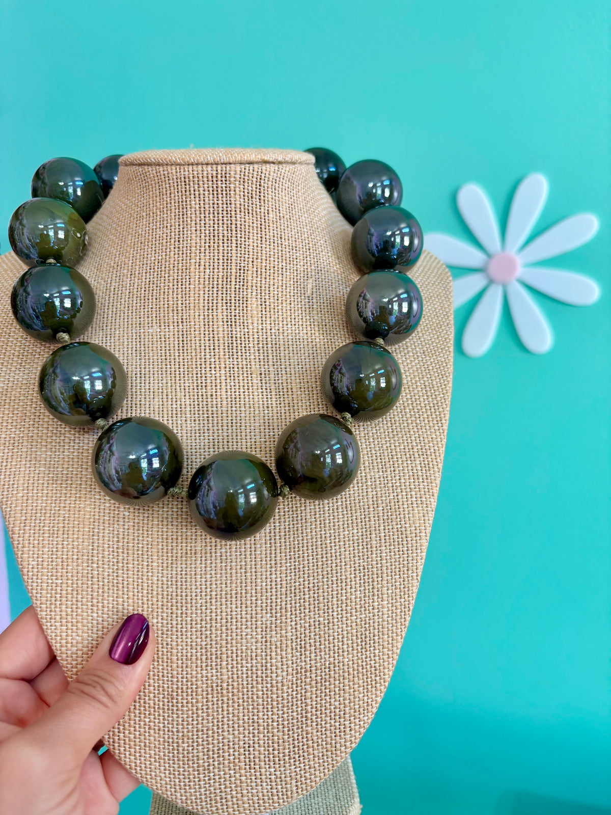 COLLAR BUBBLE VERDE OLIVO