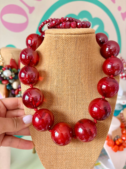 COLLAR BUBBLES ROJO