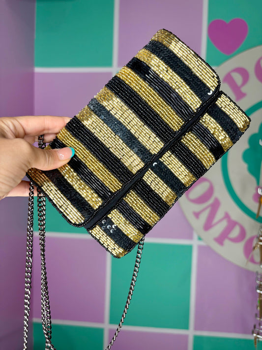 CARTERA BLACK AND GOLD