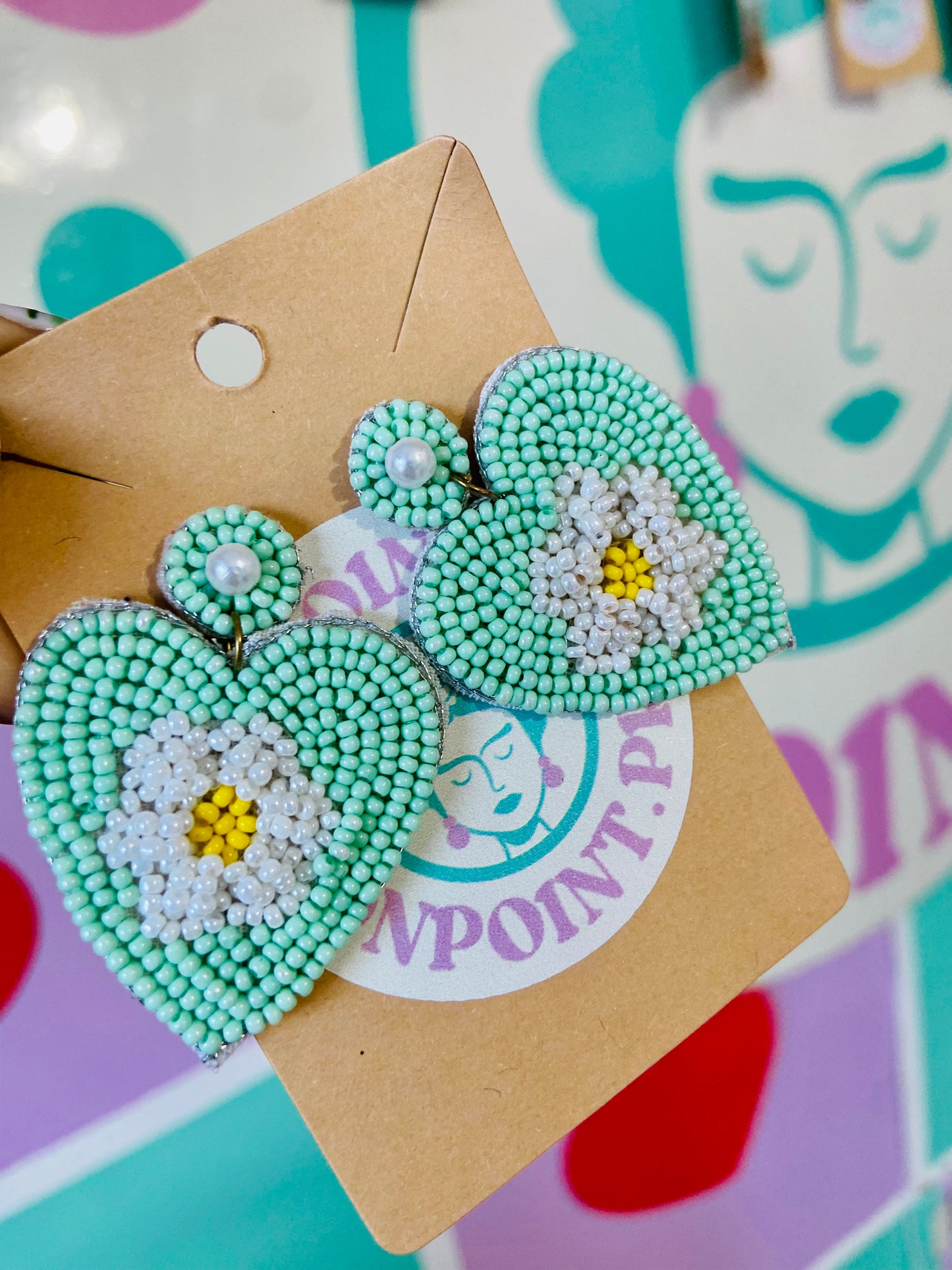 ARETES MINT HEARTS