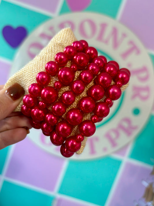 SET PULSERAS ROJAS
