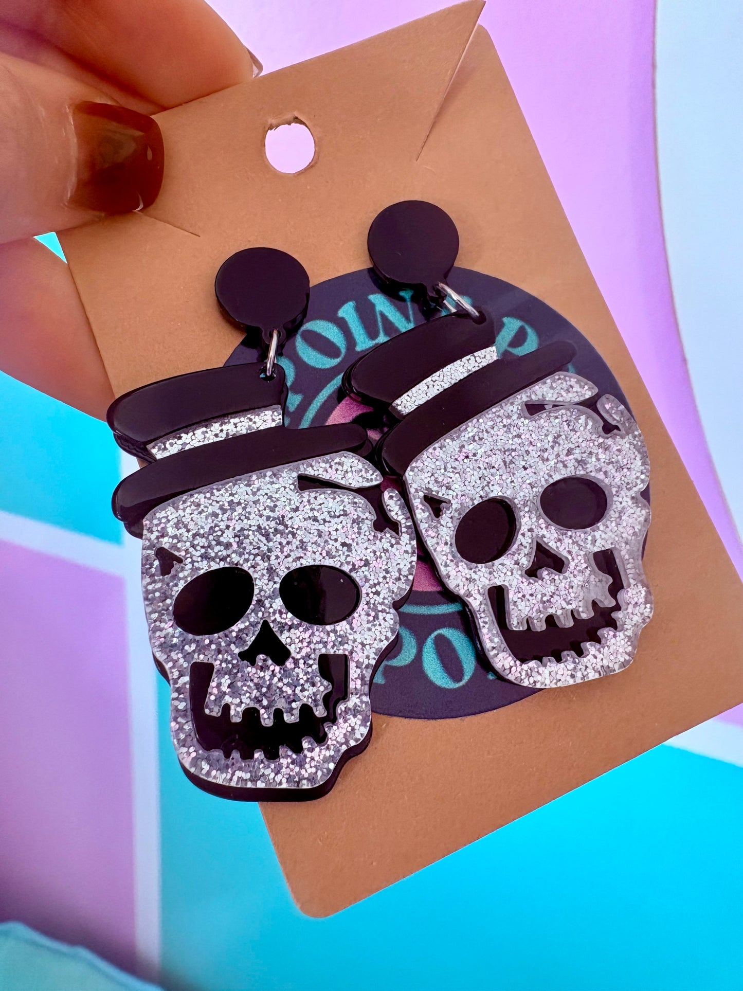 ARETES ACRÍLICO SKULL