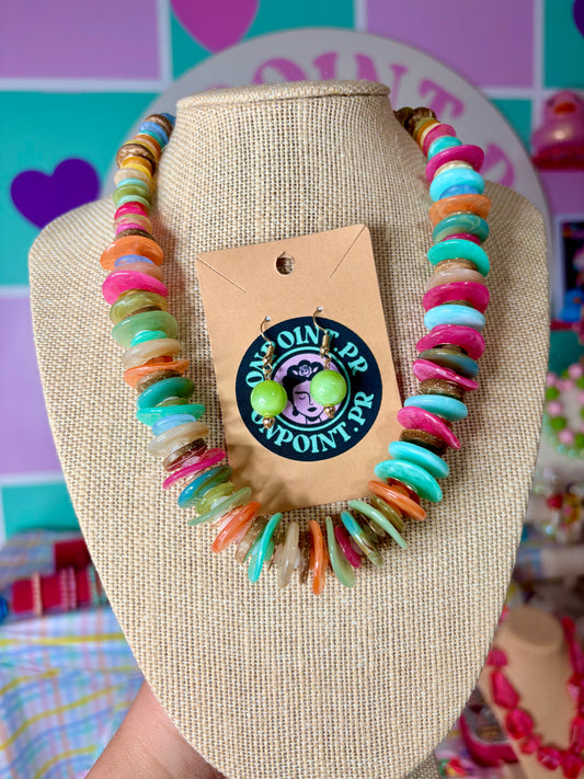 SET CARIBEÑA COLLAR Y ARETES