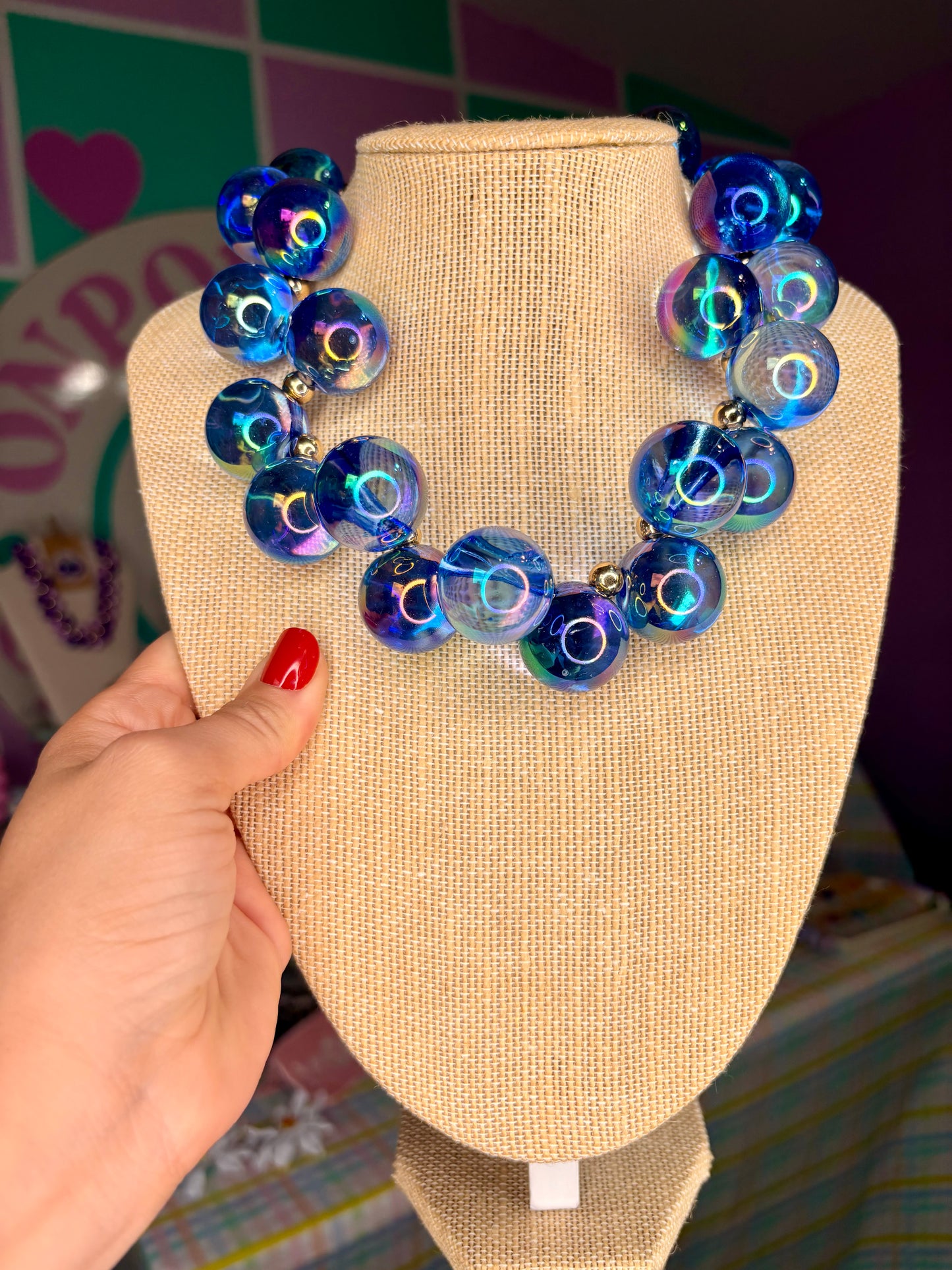 COLLAR AZUL ROYAL BUBBLES 🫧