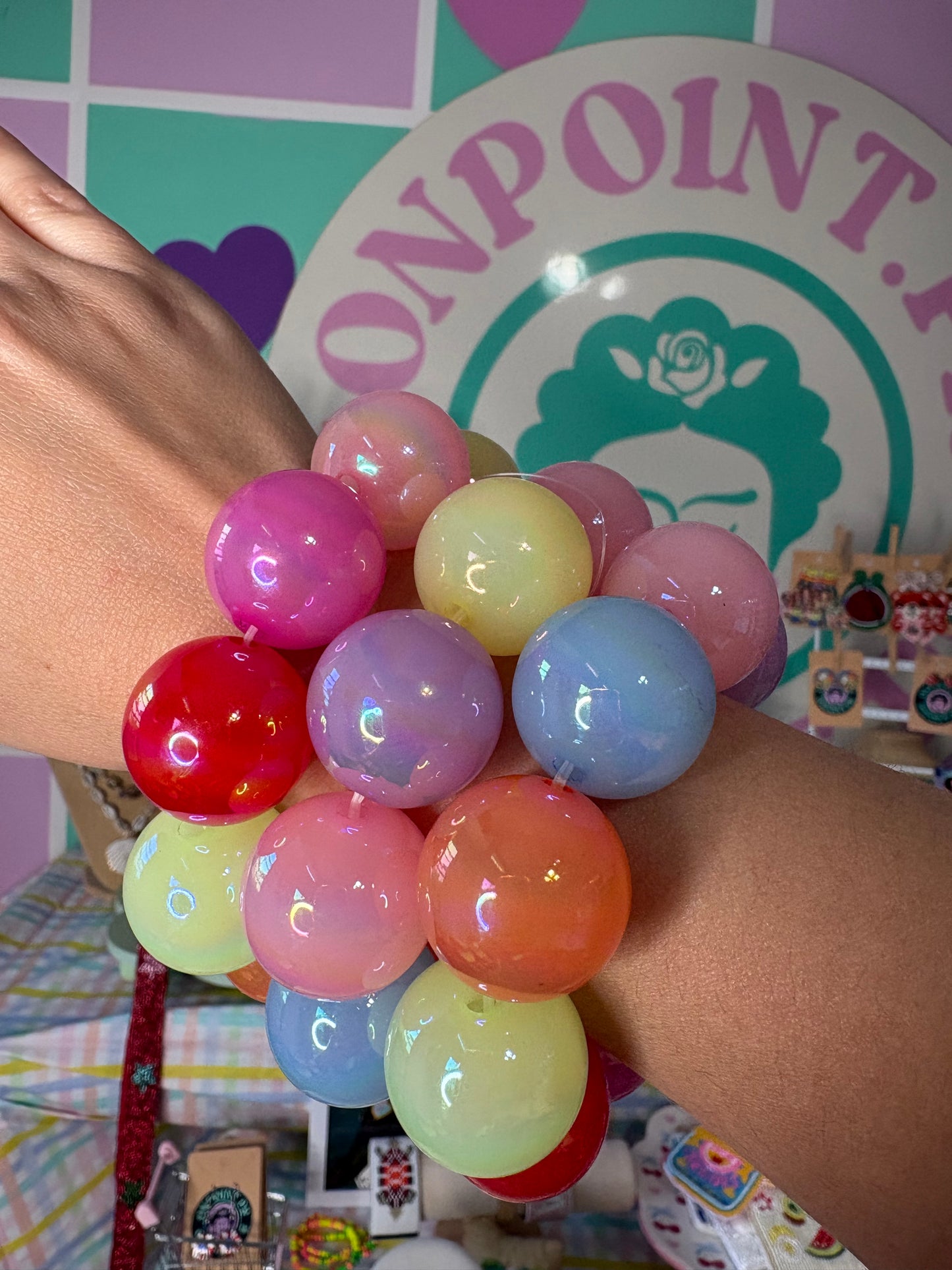 NEW STYLE PULSERA BUBBLES COLORES PASTELES