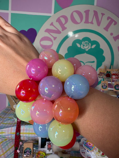 NEW STYLE PULSERA BUBBLES COLORES PASTELES