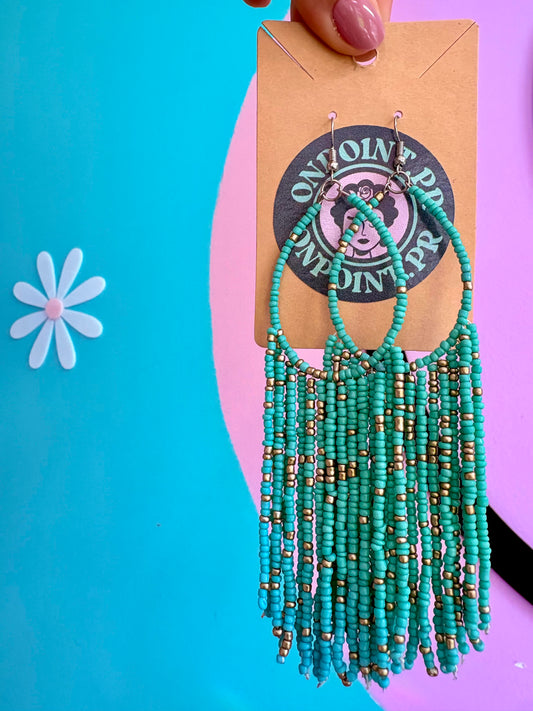 ARETES BOHO TURQUESA