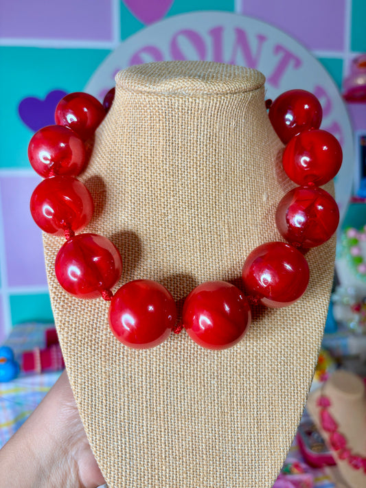 COLLAR BUBBLES 🫧 ROJO ❤️ CON EXTENSOR