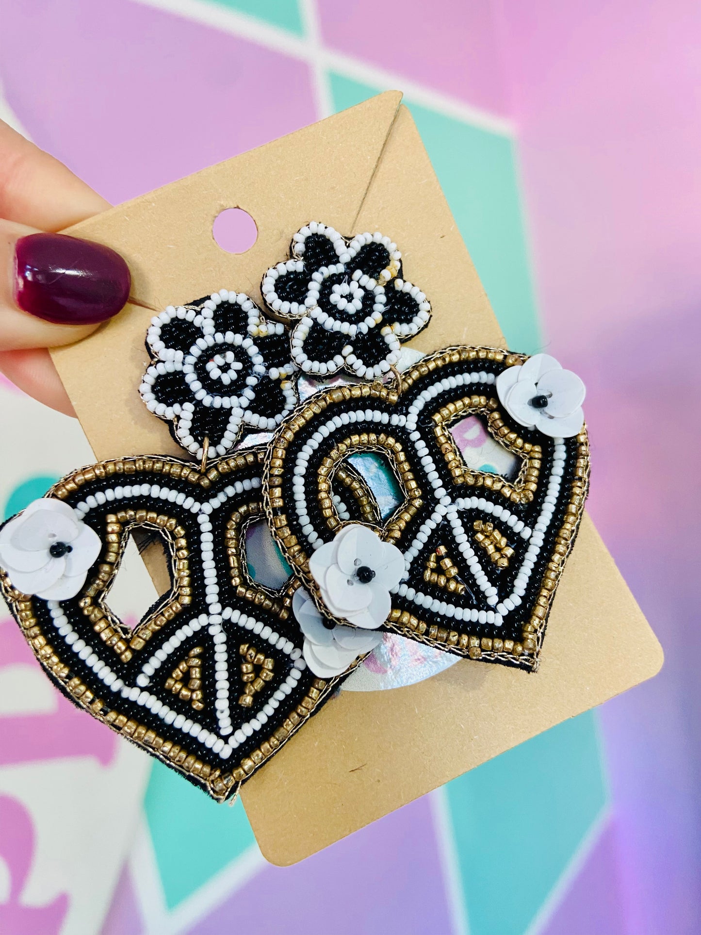 ARETES CORAZÓN 💗 PAZ ☮️