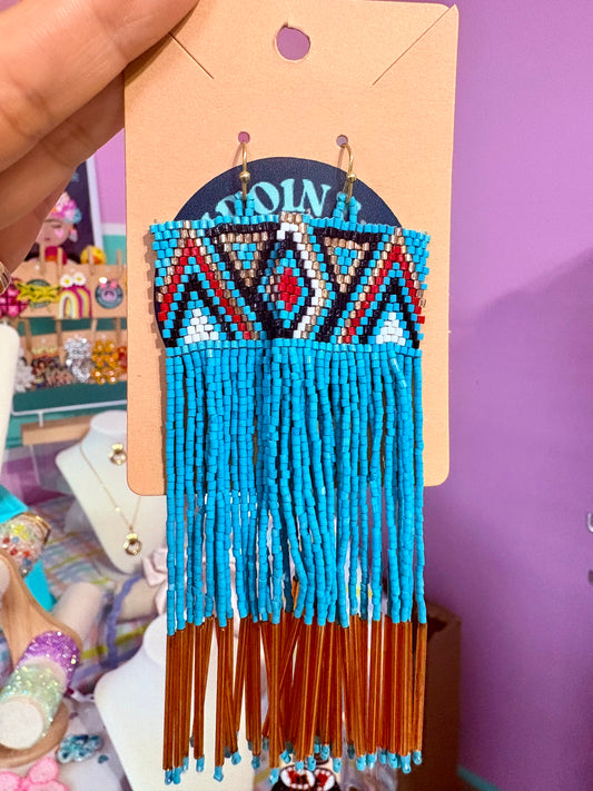 ARETES BOHO BLUE