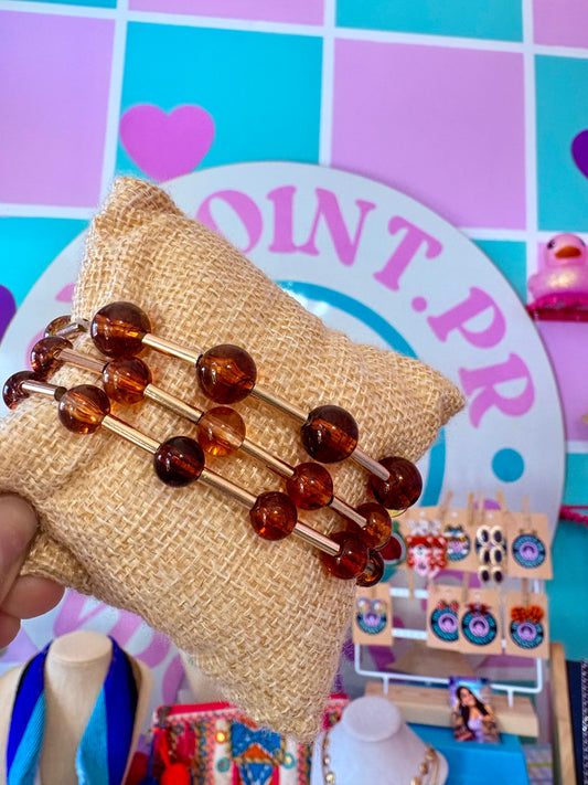 SET DE PULSERAS MARRÓN