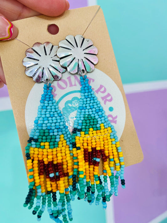 ARETES GIRASOLES BOHO