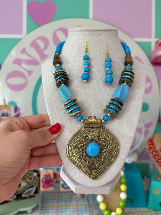SET ARETES Y COLLAR CLEOPATRA