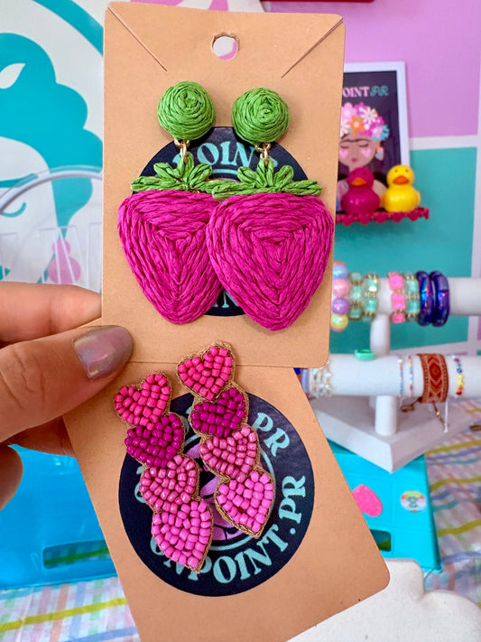 ARETES VERANO ROSA