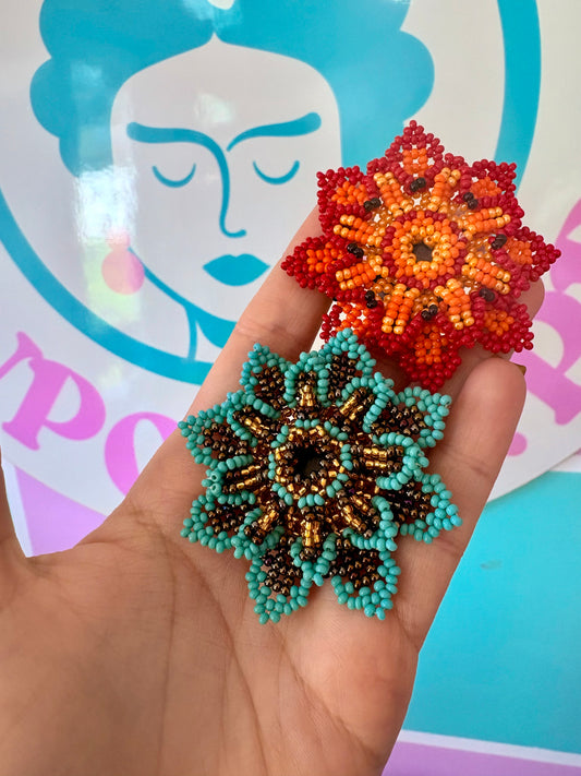 FLORES EN BEADS DE GUATEMALA 🇬🇹 CON IMÁN