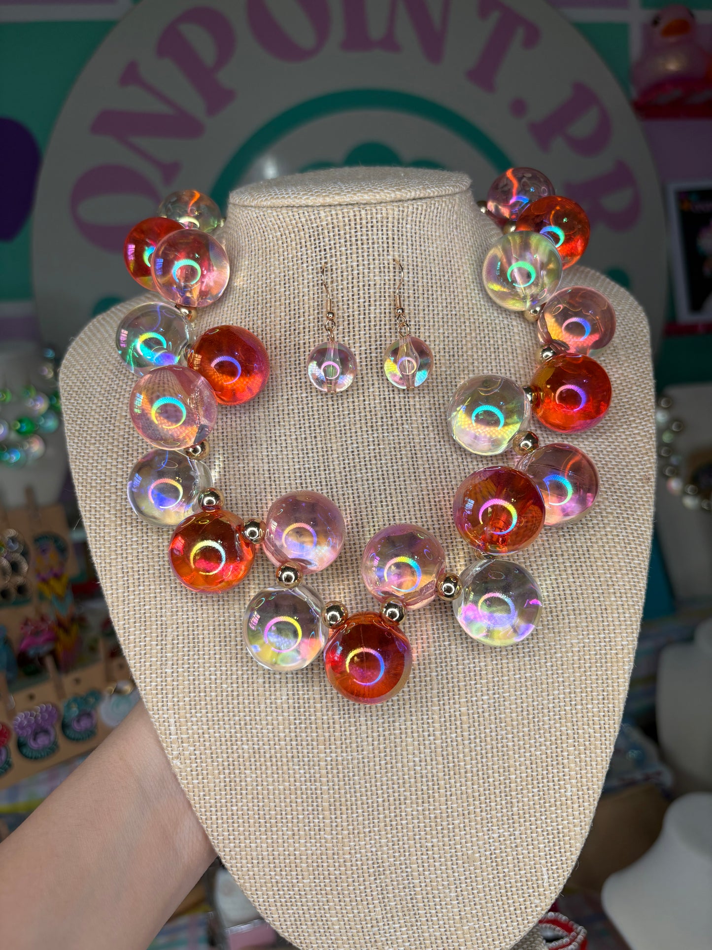 SET ARETES Y COLLAR BUBBLES  🫧 ( NEW COLORS )