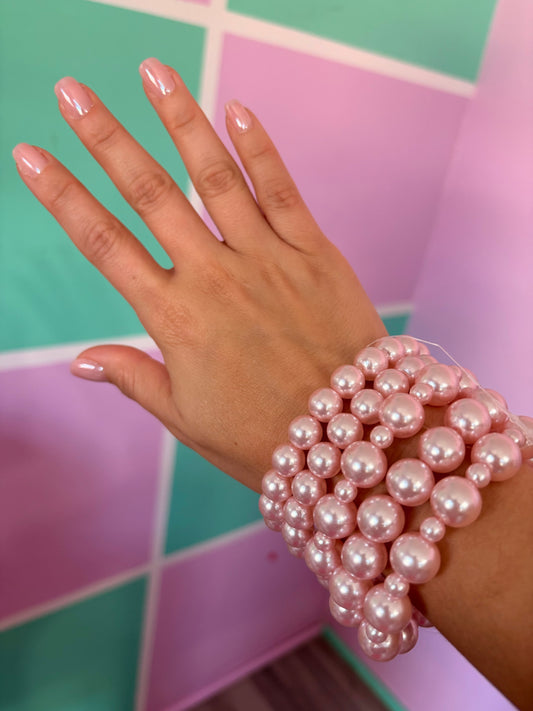 SET DE PULSERAS ROSAS