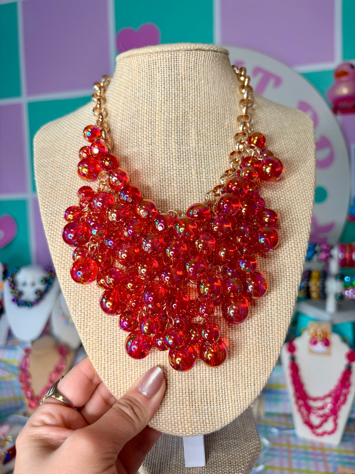 COLLAR ROJO BUBBLES