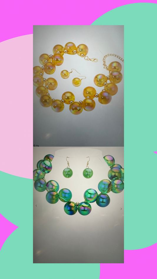 COLLARES BUBBLES CON SUS ARETES