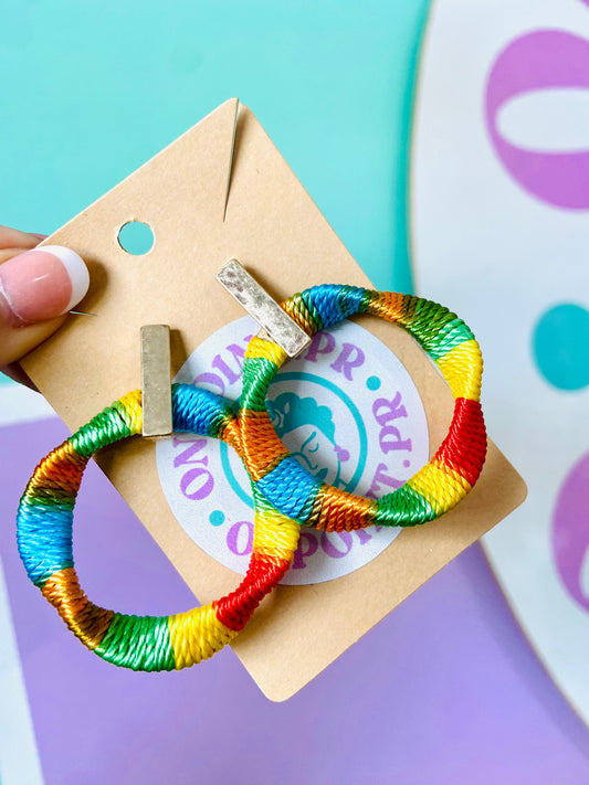 ARETES HILOS DE COLORES
