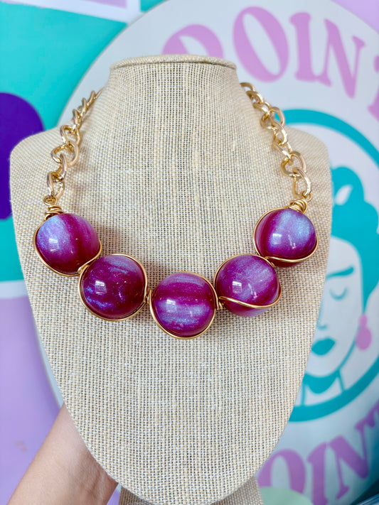 COLLAR BUBBLES GALAXY MAGENTA