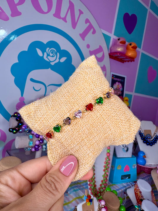 PULSERA EN STEEL DE CORAZONES