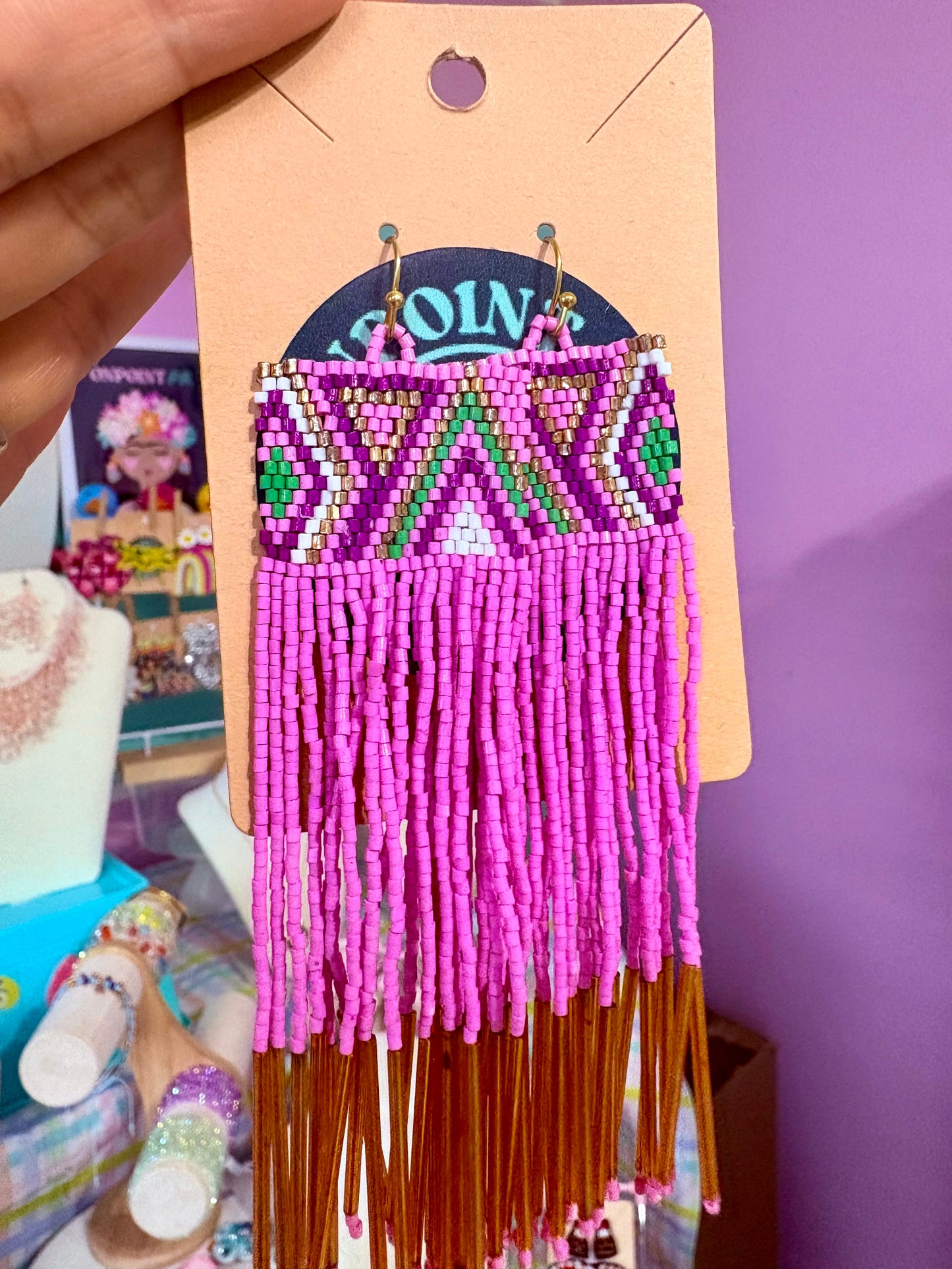 ARETES BOHO PINK