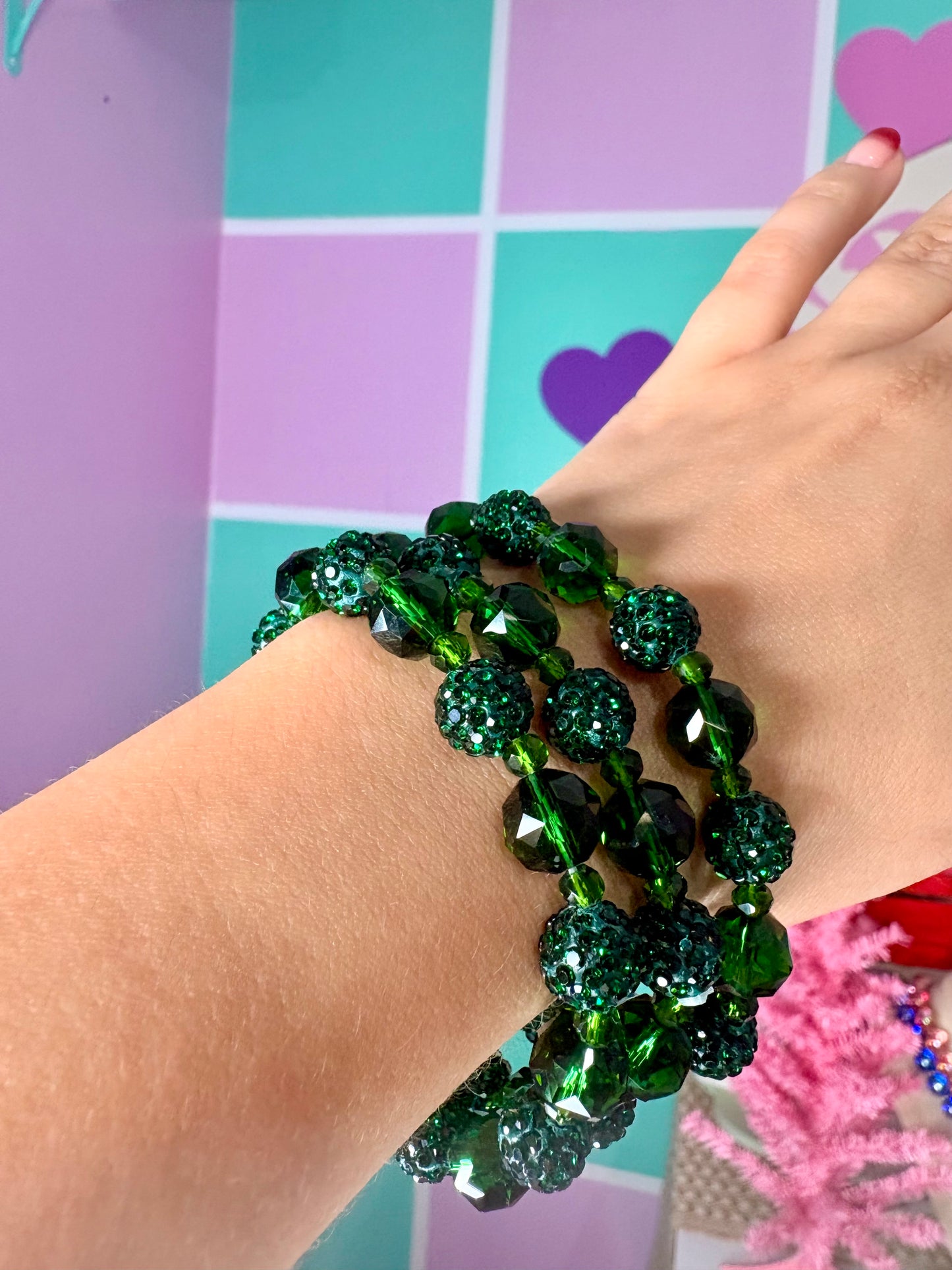 TRÍO DE PULSERAS VERDES