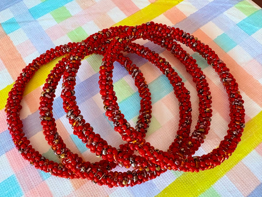 SET PULSERAS ROJAS