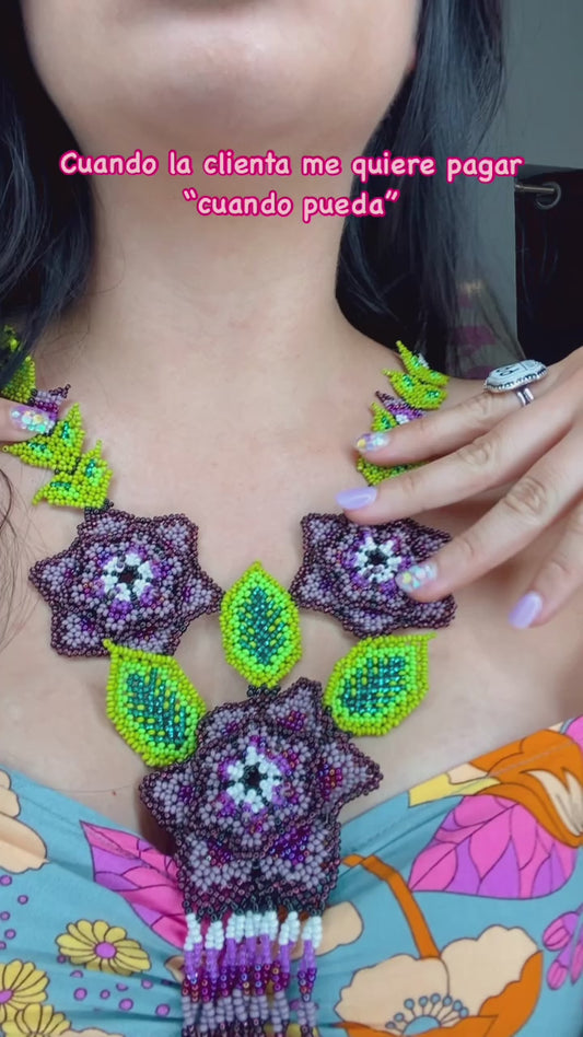 COLLAR 3 FLORES HECHO EN 🇲🇽